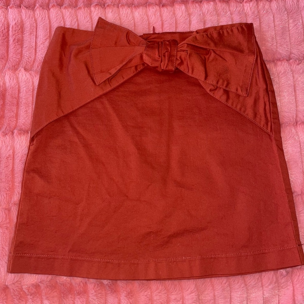 Habitual Orange Mini Skirt with Bow